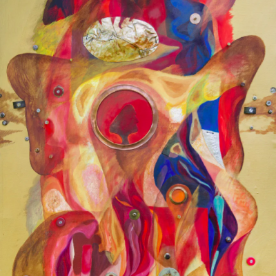siidirätik ARRAK ORANŽ KOMPOSITSIOON by Miurio (65x65)