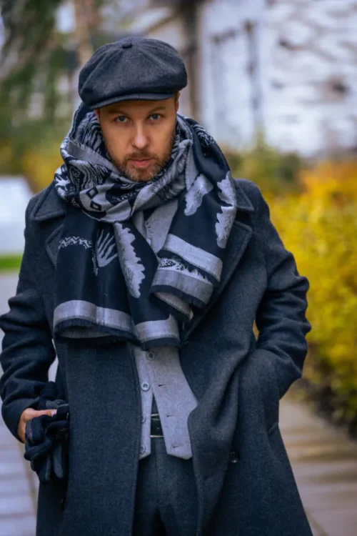 wool scarf ARRAK “MOSES IN DESERT” (1990) by Miurio