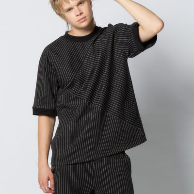 oversized T-särk meeste must-valge by Reet Aus