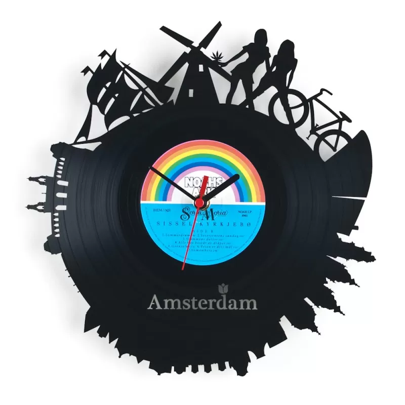 wall clock ReVinyl Cities by Pavel Sidorenko