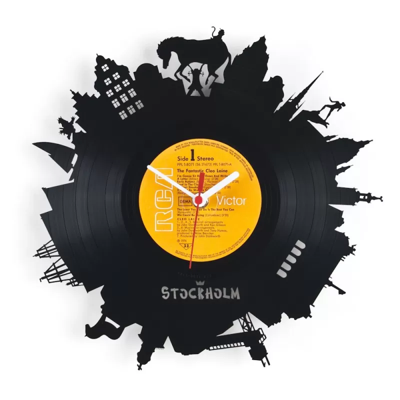 wall clock ReVinyl Cities by Pavel Sidorenko