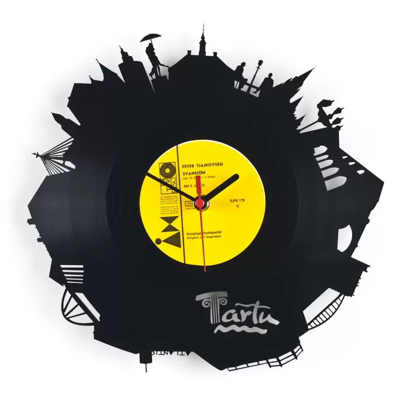 wall clock ReVinyl Cities by Pavel Sidorenko