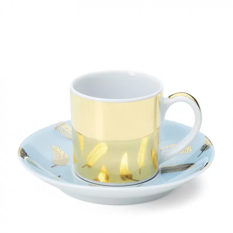 kuldne espressotass alustassiga SULED by Liisu Arro