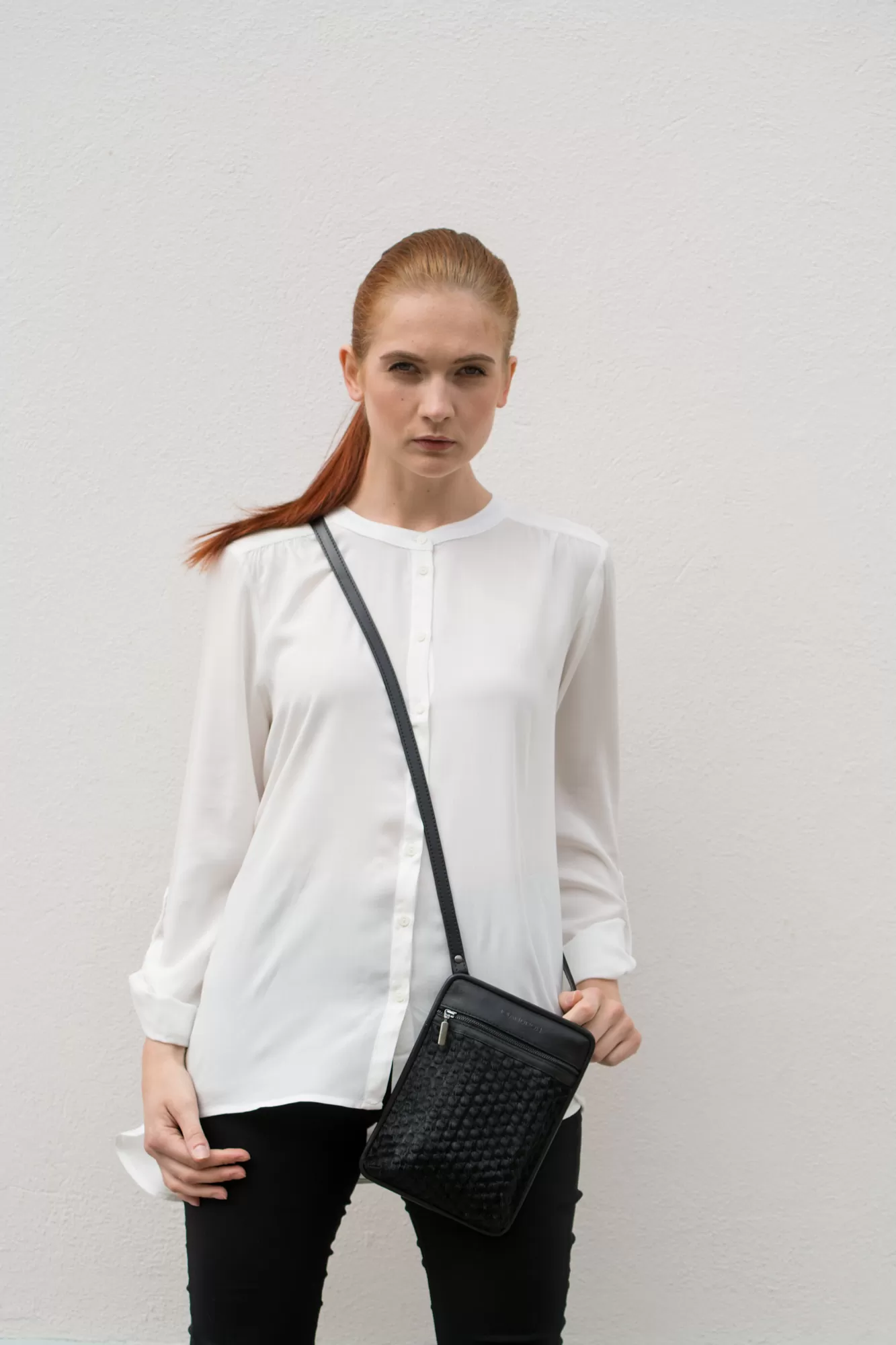 leather belt-soulder bag PORTRAIT by Tiina Andron