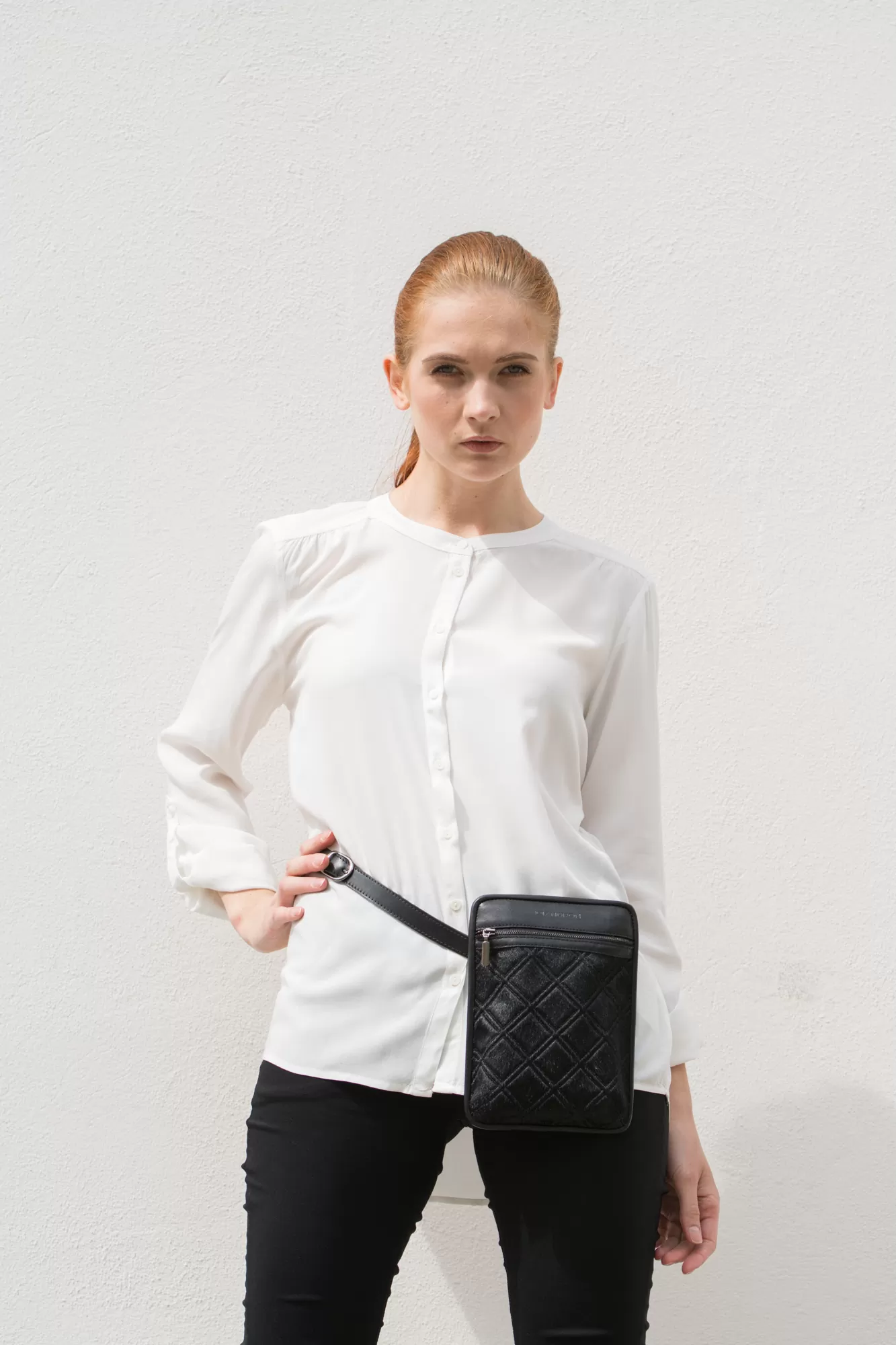 leather belt-soulder bag PORTRAIT by Tiina Andron