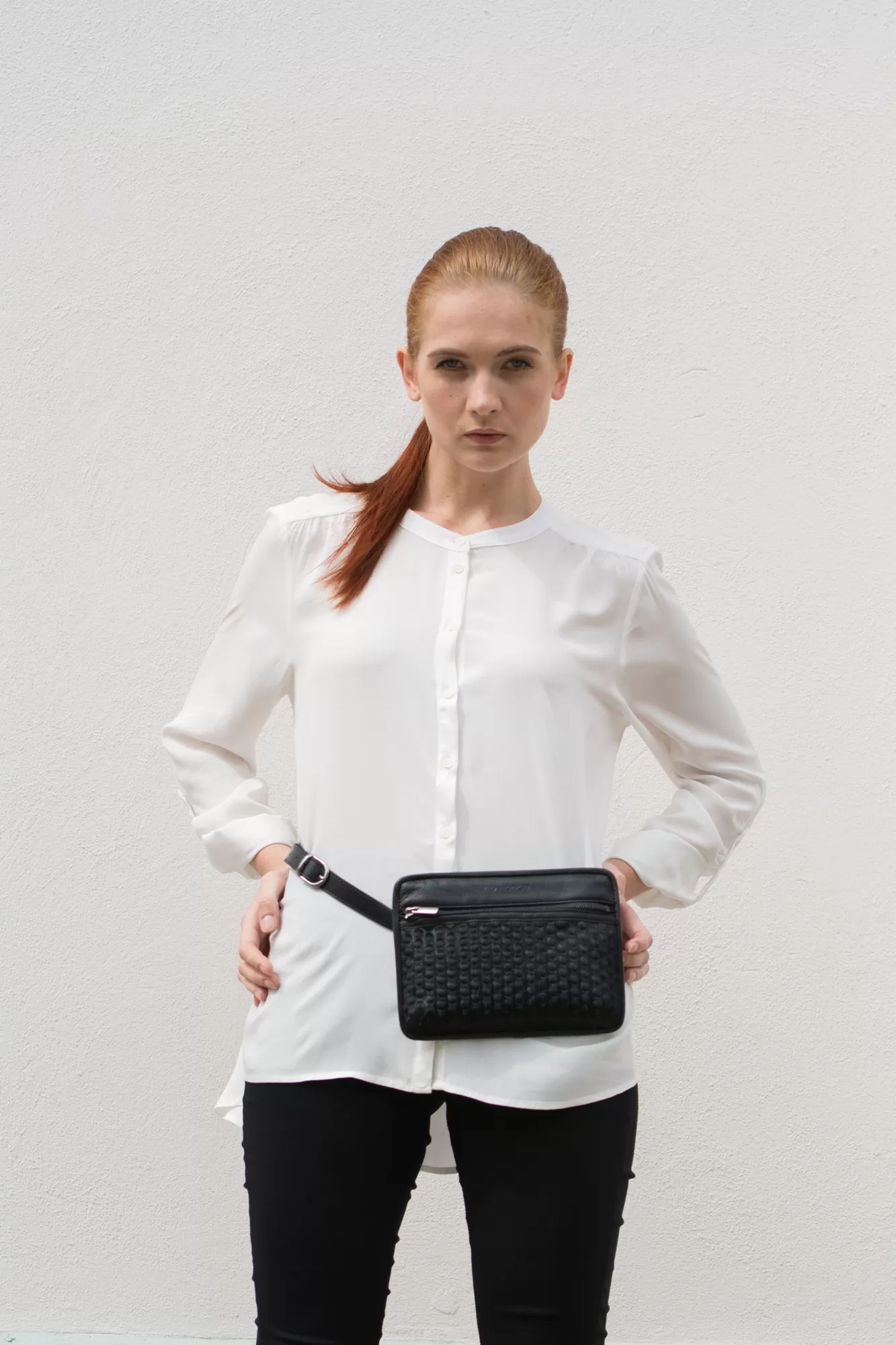 leather waist bag LANDSCAPE by Tiina Andron