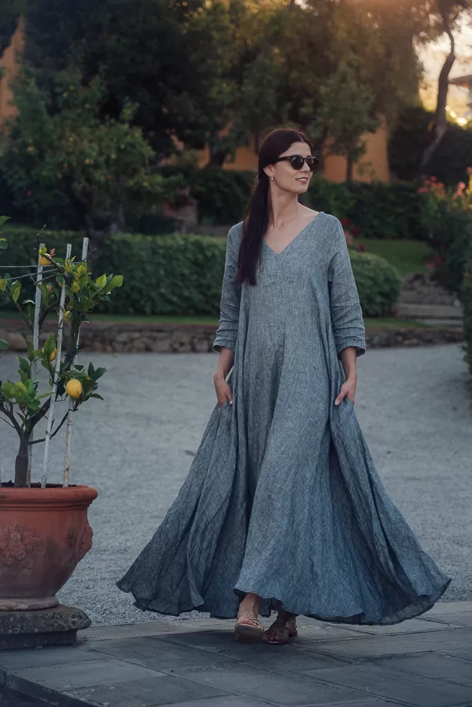 linen maxi dress ANNA by Luxe Hapsal