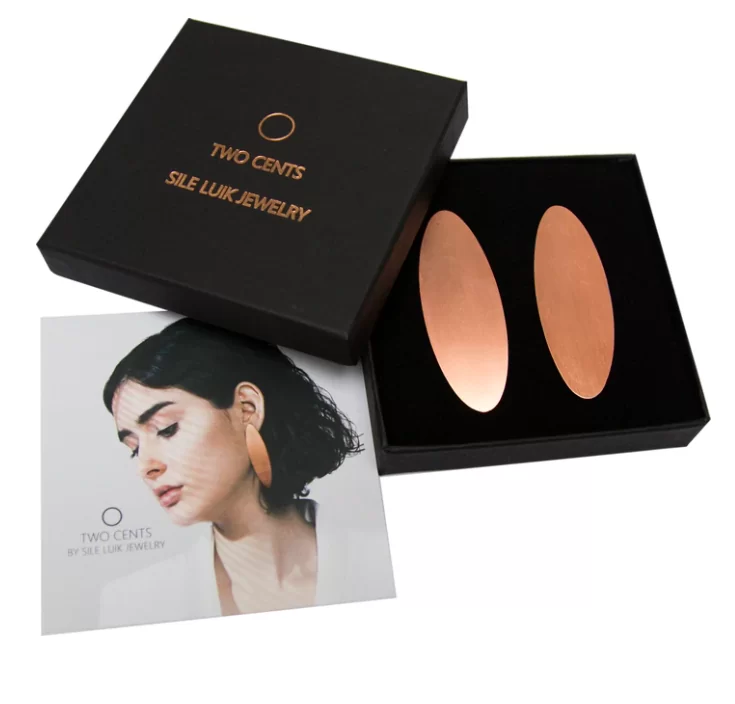 earrings TWO CENTS by Sile Luik Jewelry