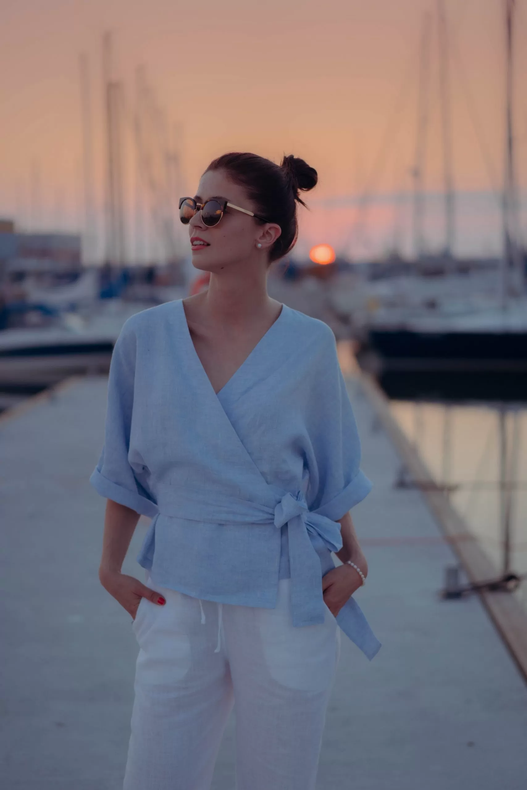 linen wrap shirt THERESA by Luxe Hapsal