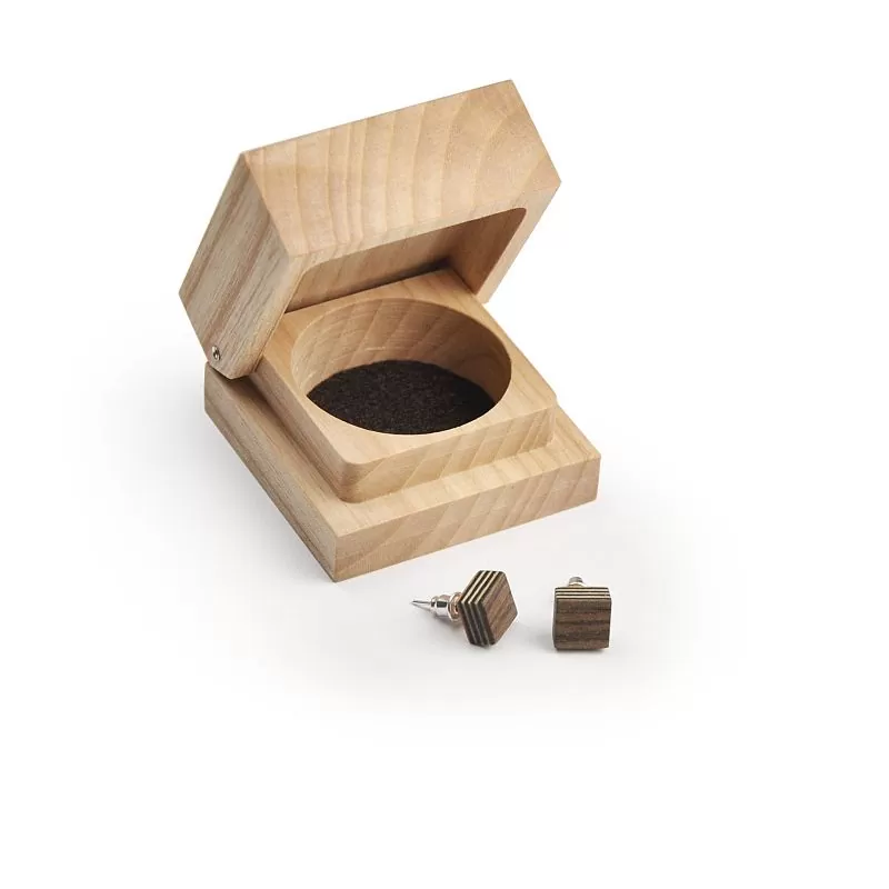 puidust kõrvarõngad puitkarbis by LUM