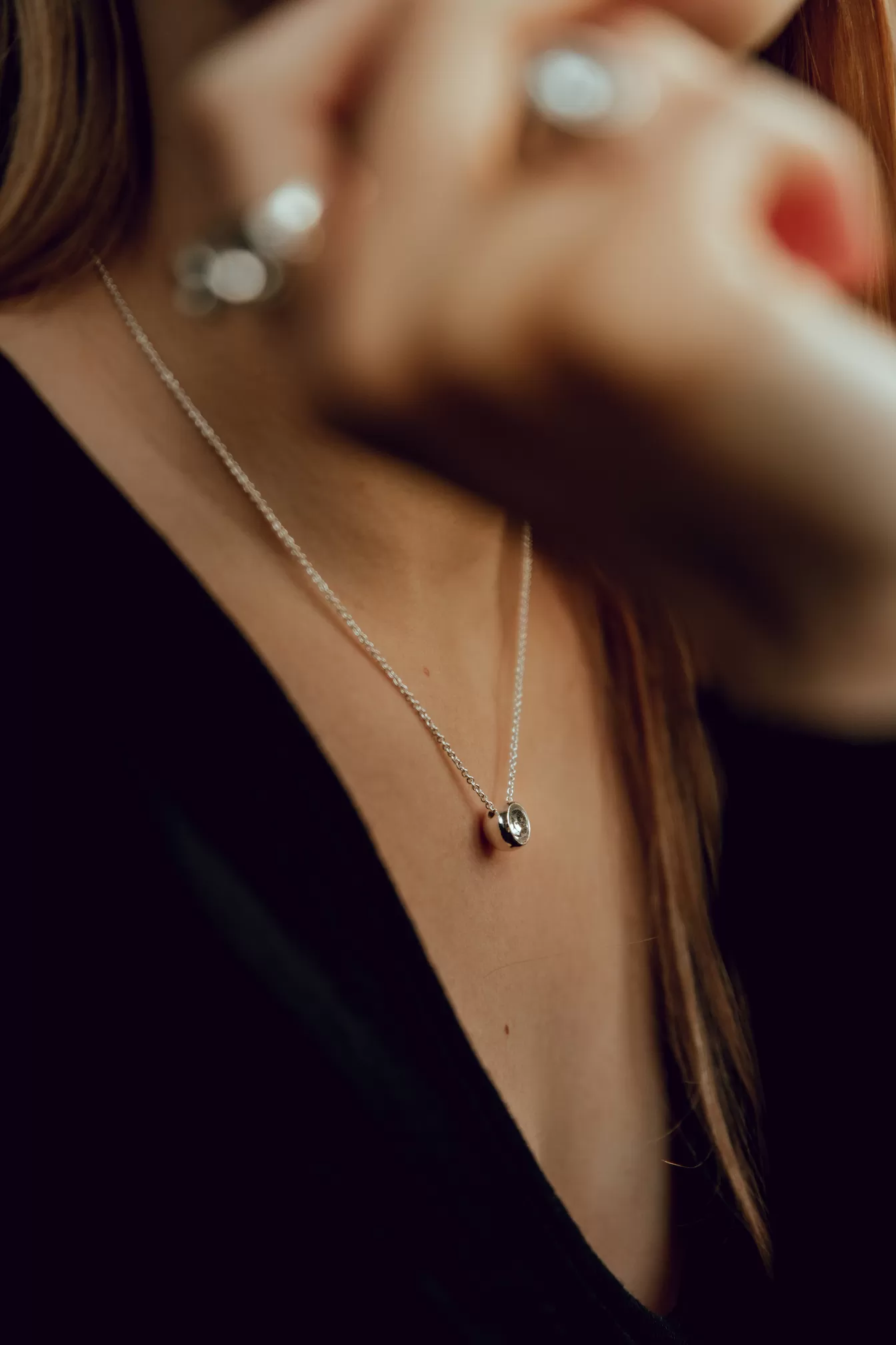 kaelaehe SINGLE SILVER CRANBERRY by Krista Lehari+KEHA3