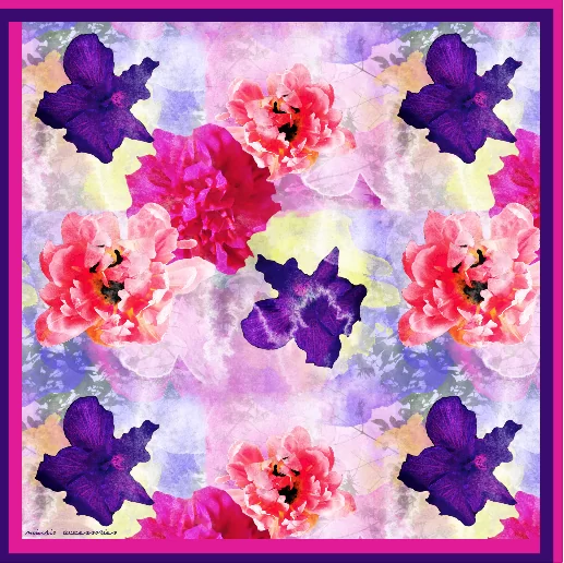 siidirätik FLOWER POWER by Miurio (90x90)