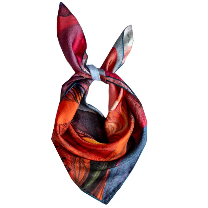 siidirätik ARRAK KOMPOSITSIOON FIGUURIDEGA by Miurio (65x65)