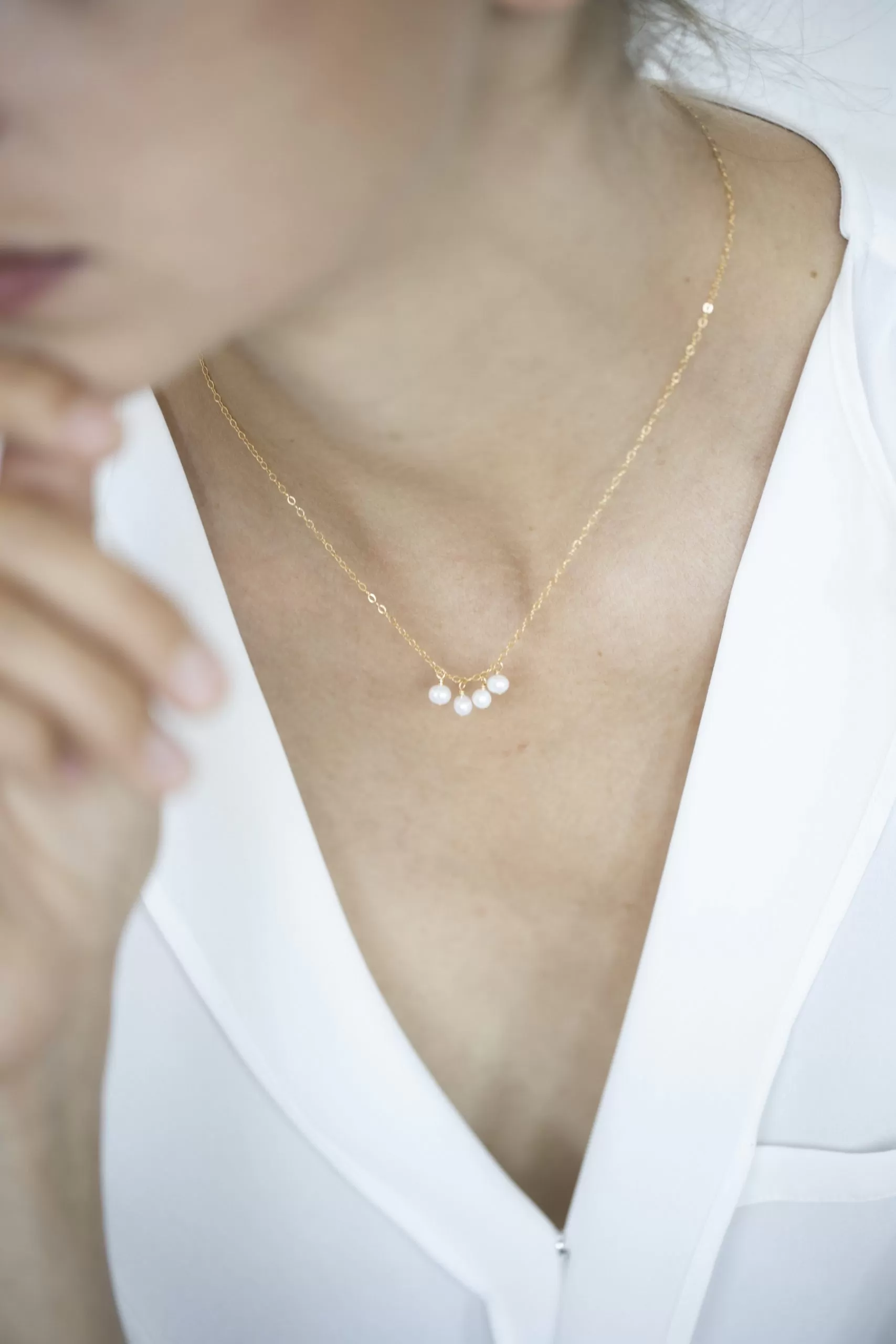 necklace FRAGILE - PEARL by NVBYK