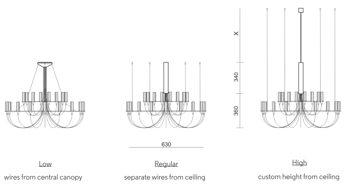 chandelier LUCERNA 24 by SEOS