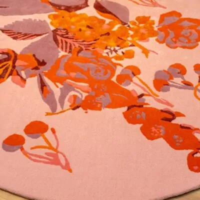 rug M. LEIS “FLOWERS LXVII” (1977) by Miurio Studio