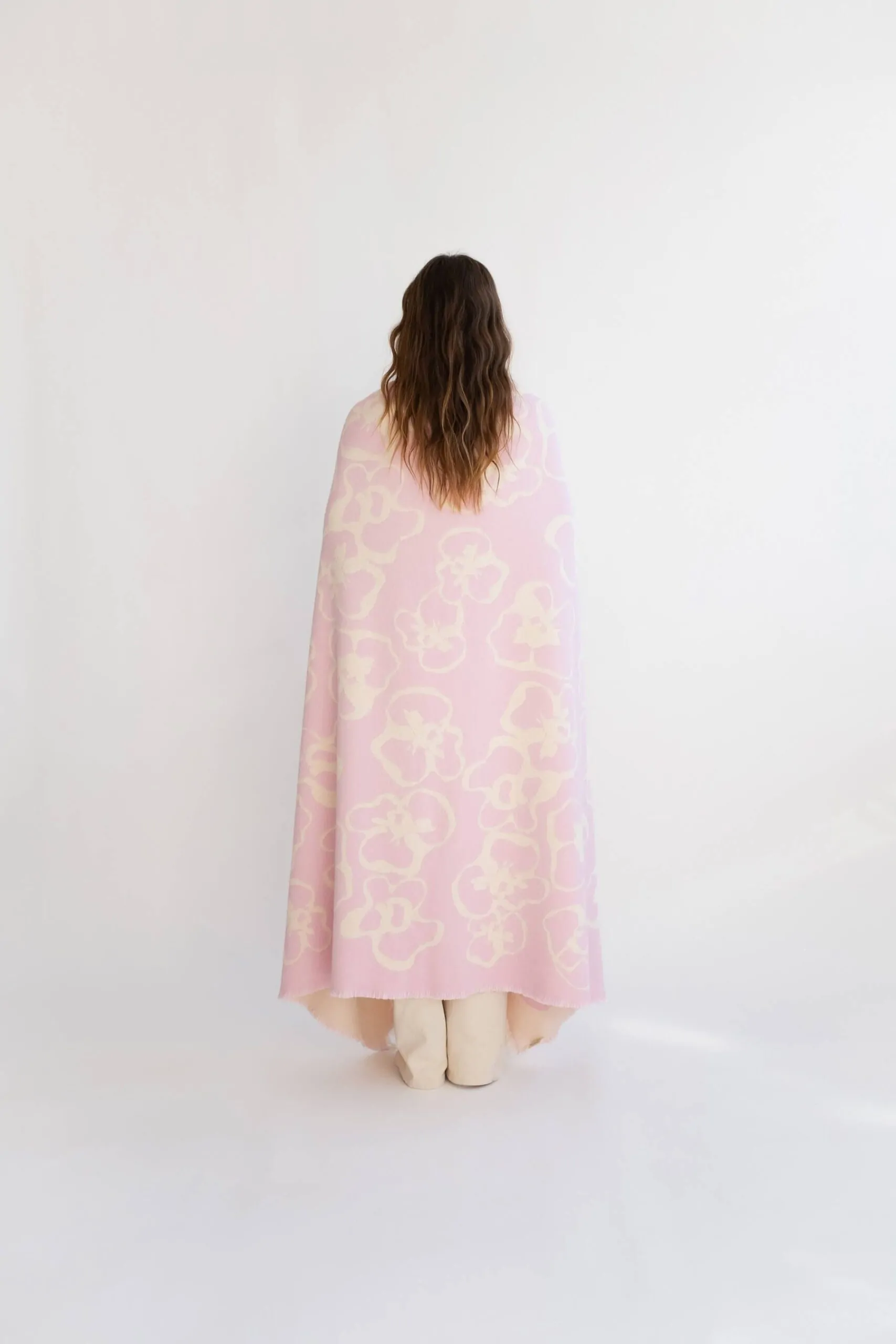 cotton throw FLORA by Woolish