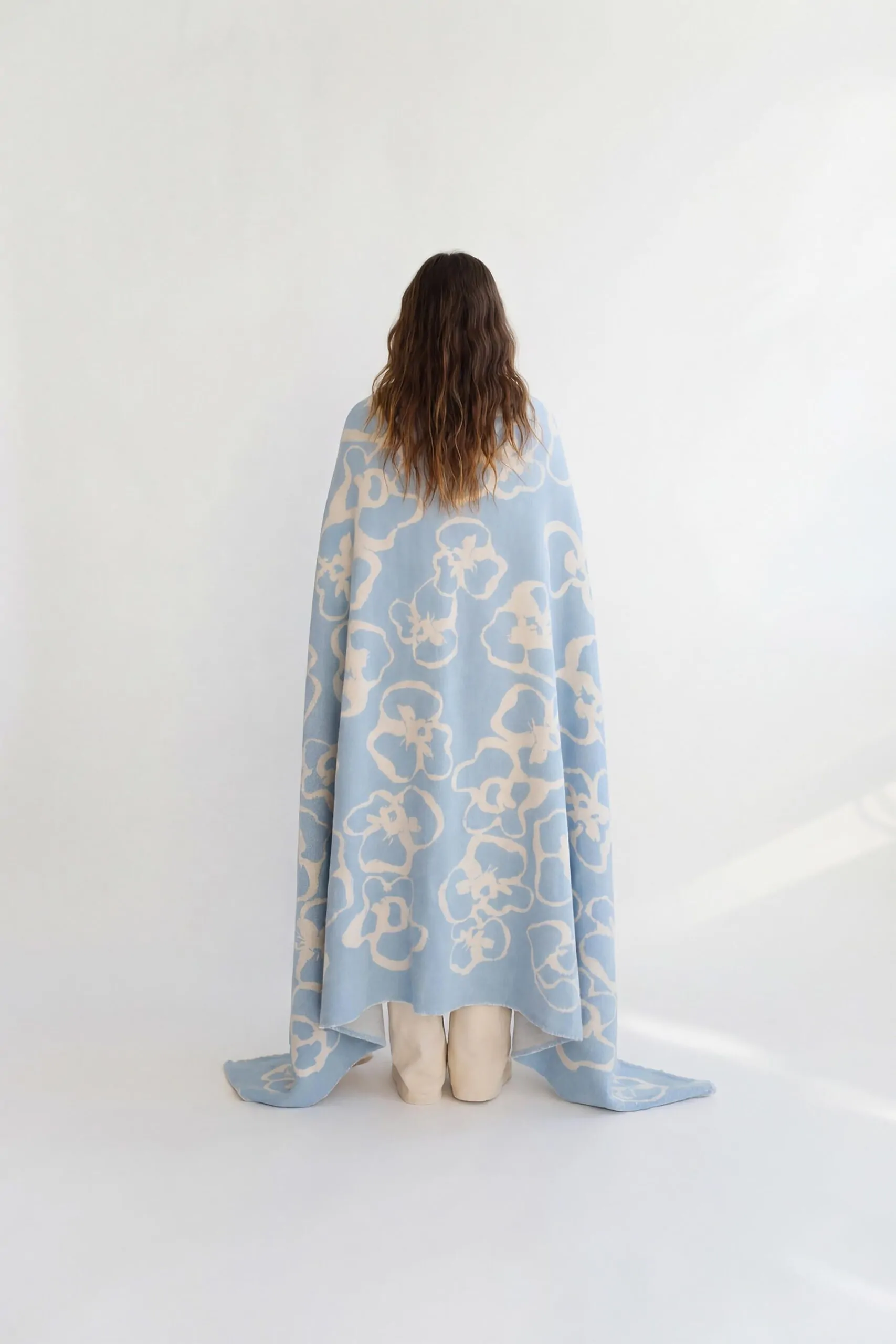 cotton throw FLORA by Woolish
